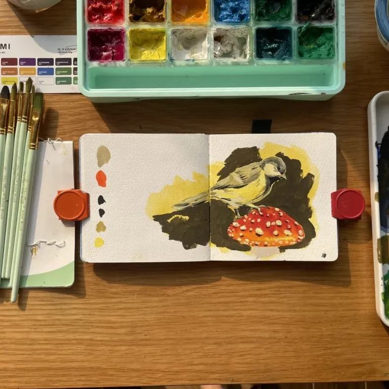 Bảng màu và tranh vẽ của Paint with Chao