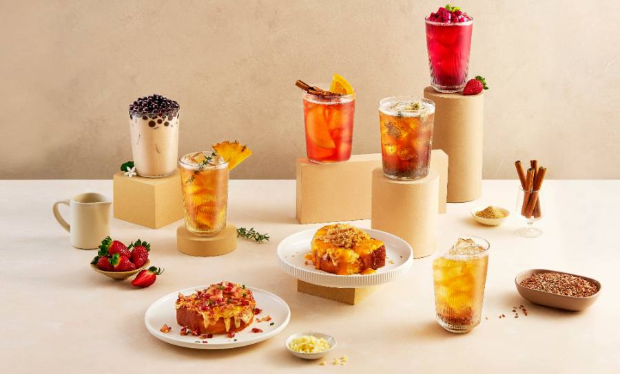 Các món trà và bánh của Chuk Tea & Coffee